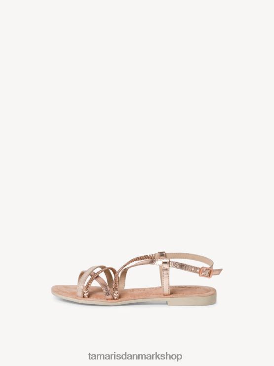 Tamaris Kvinder lædersandaler - metallic/rose metallic XVXV8T189 sko