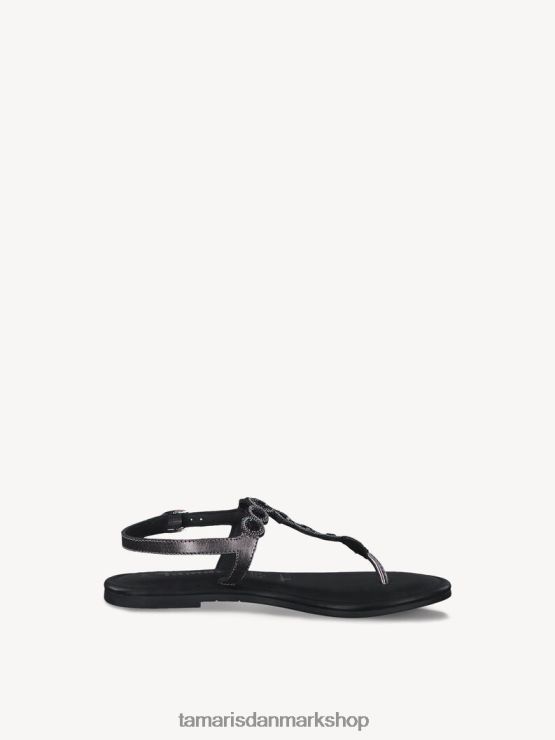 Tamaris Kvinder lædersandaler - metallic/tin glam XVXV8T1658 sko