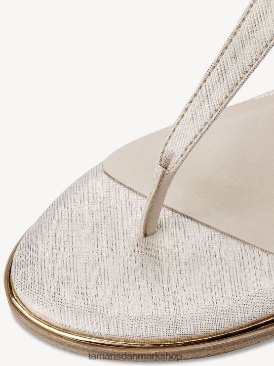 Tamaris Kvinder sandal - gul/lt.guld struc. XVXV8T324 sko