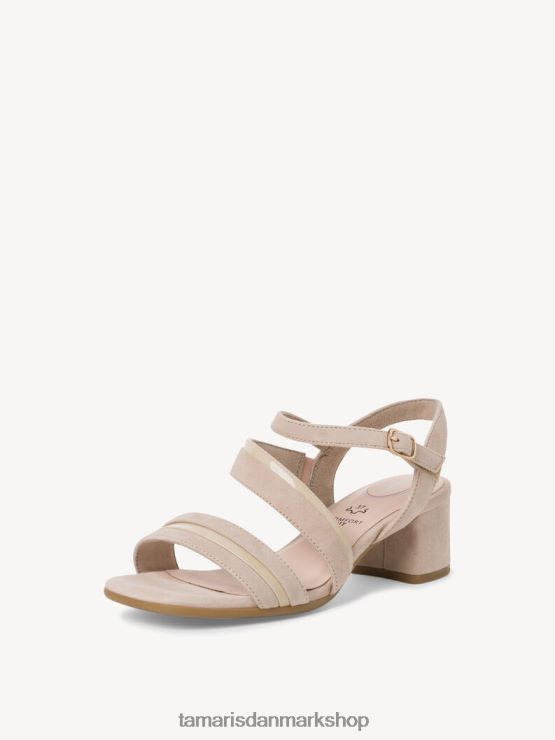 Tamaris Kvinder sandal med hæl - beige XVXV8T1323 sko