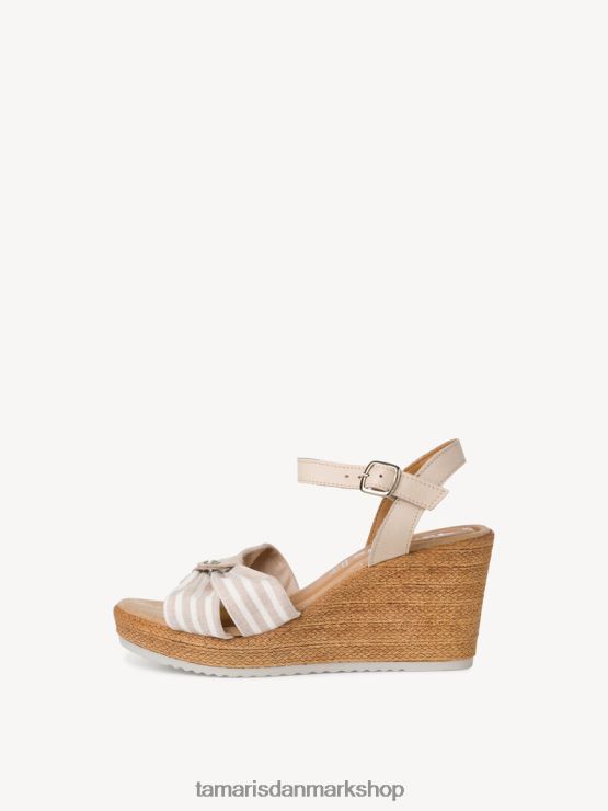 Tamaris Kvinder sandal med hæl - beige XVXV8T1839 sko