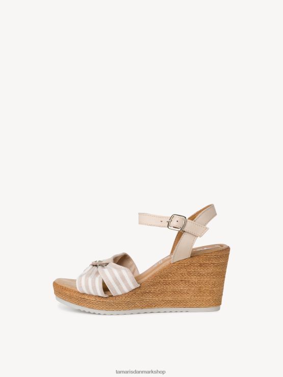 Tamaris Kvinder sandal med hæl - beige XVXV8T1839 sko