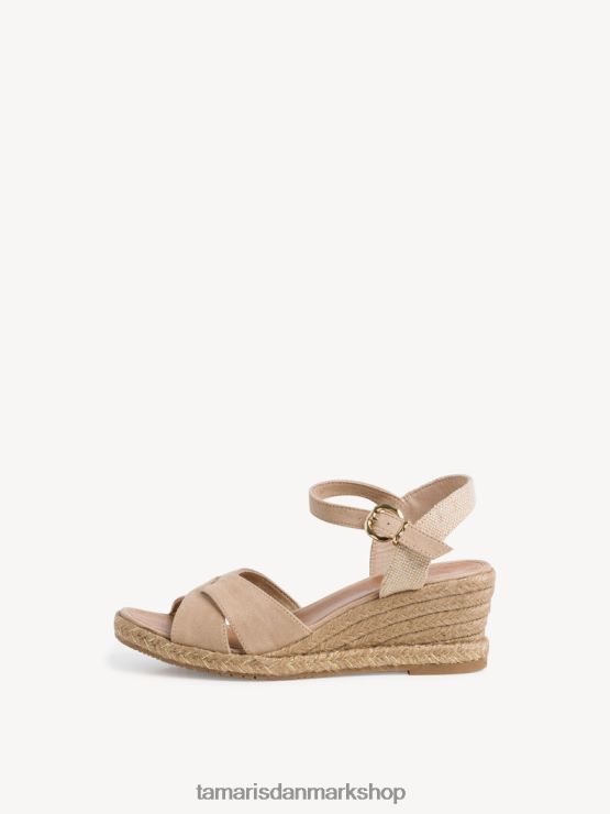 Tamaris Kvinder sandal med hæl - beige XVXV8T2354 sko