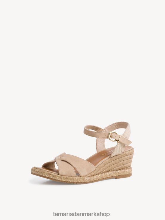 Tamaris Kvinder sandal med hæl - beige XVXV8T2354 sko