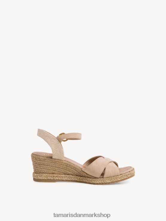 Tamaris Kvinder sandal med hæl - beige XVXV8T2354 sko