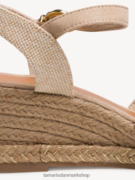 Tamaris Kvinder sandal med hæl - beige XVXV8T2354 sko