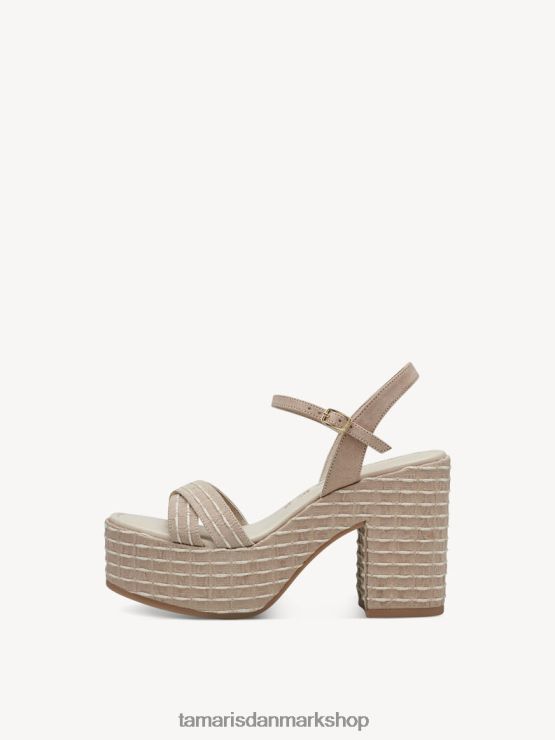 Tamaris Kvinder sandal med hæl - beige XVXV8T23 sko