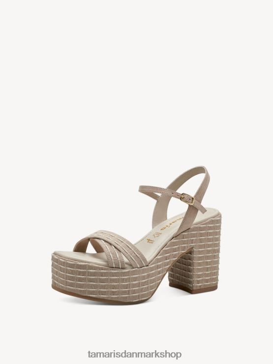 Tamaris Kvinder sandal med hæl - beige XVXV8T23 sko
