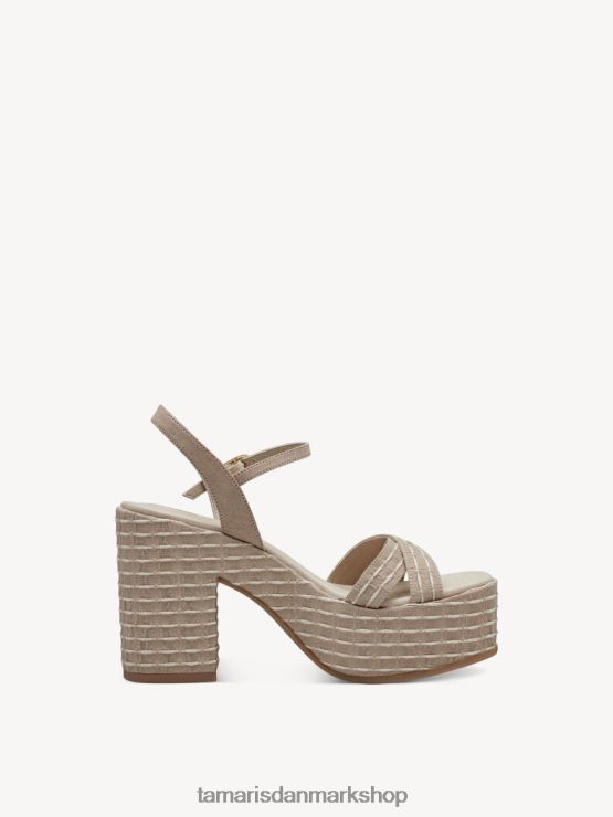 Tamaris Kvinder sandal med hæl - beige XVXV8T23 sko