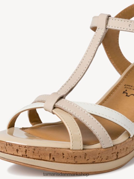 Tamaris Kvinder sandal med hæl - beige/beige kam XVXV8T1263 sko