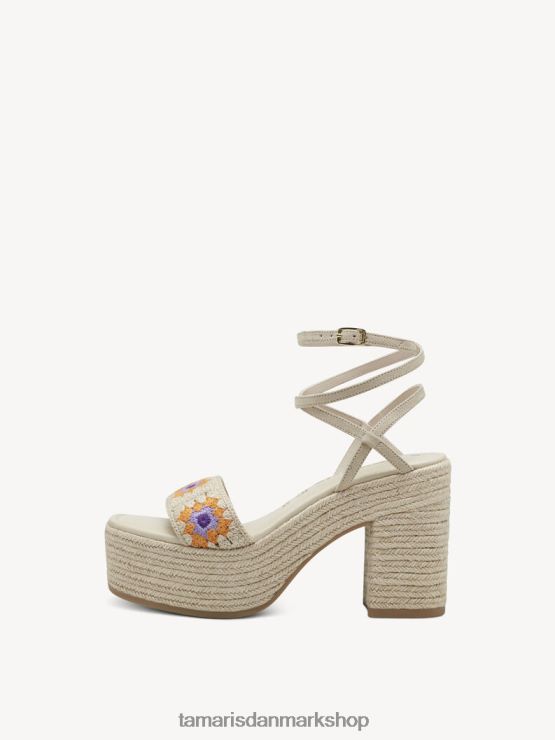 Tamaris Kvinder sandal med hæl - beige/beige kam XVXV8T266 sko