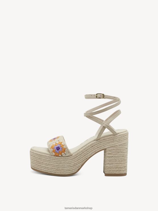 Tamaris Kvinder sandal med hæl - beige/beige kam XVXV8T266 sko