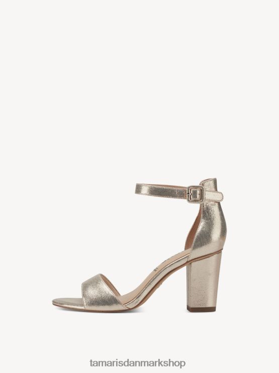 Tamaris Kvinder sandal med hæl - beige/champagne met. XVXV8T1276 sko