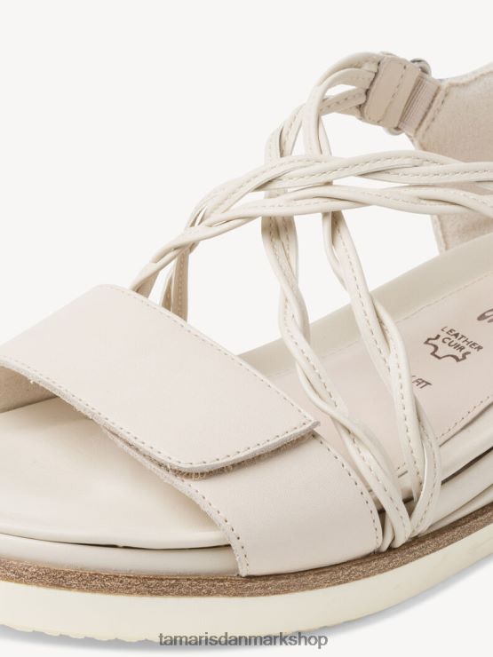 Tamaris Kvinder sandal med hæl - beige/elfenben XVXV8T1096 sko