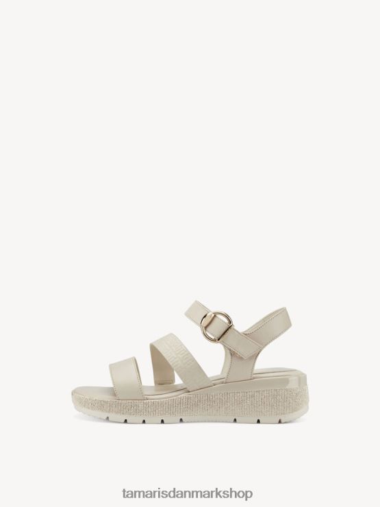 Tamaris Kvinder sandal med hæl - beige/elfenben XVXV8T1429 sko