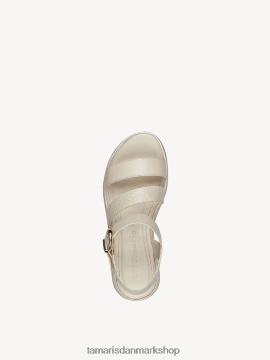 Tamaris Kvinder sandal med hæl - beige/elfenben XVXV8T1429 sko