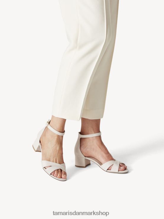 Tamaris Kvinder sandal med hæl - beige/elfenben XVXV8T1518 sko