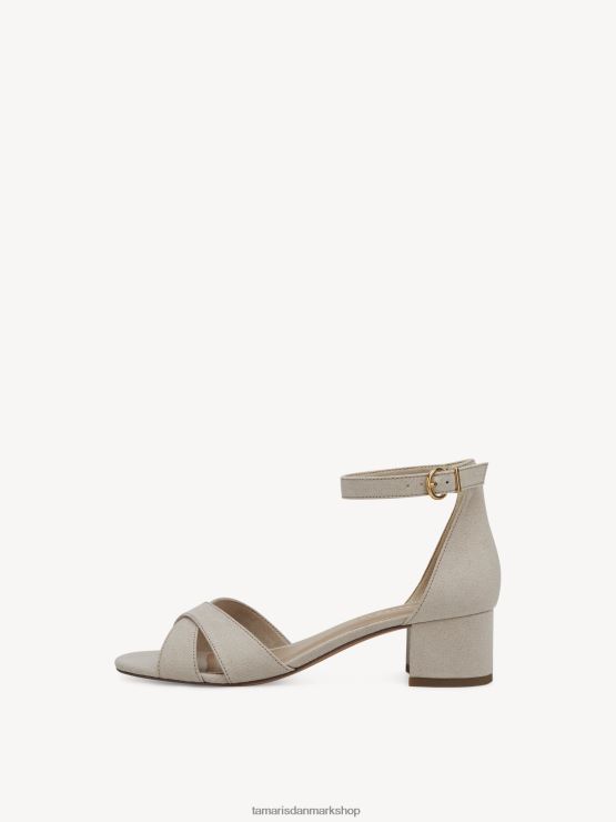Tamaris Kvinder sandal med hæl - beige/elfenben XVXV8T1518 sko