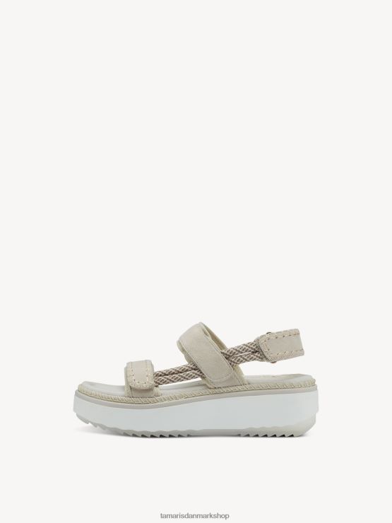 Tamaris Kvinder sandal med hæl - beige/elfenben XVXV8T1571 sko