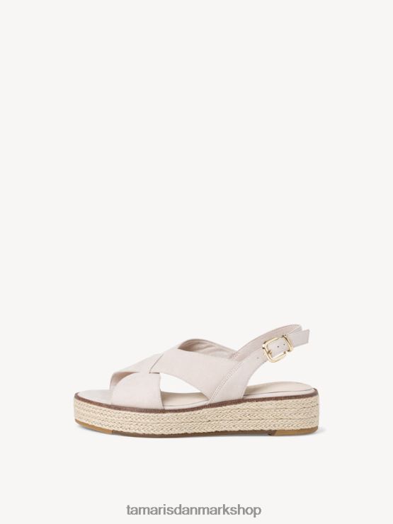 Tamaris Kvinder sandal med hæl - beige/elfenben XVXV8T1943 sko
