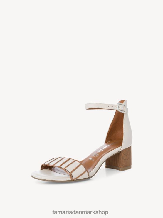 Tamaris Kvinder sandal med hæl - beige/elfenben XVXV8T2136 sko