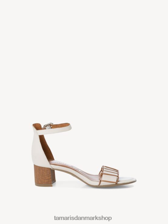 Tamaris Kvinder sandal med hæl - beige/elfenben XVXV8T2136 sko