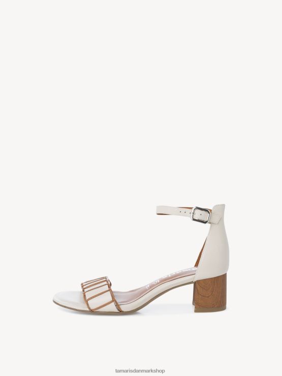 Tamaris Kvinder sandal med hæl - beige/elfenben XVXV8T2136 sko