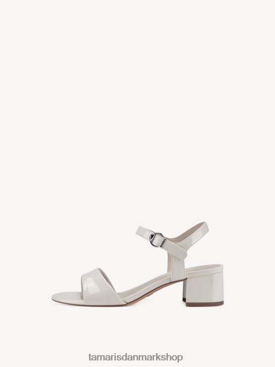 Tamaris Kvinder sandal med hæl - beige/elfenben patent XVXV8T1195 sko