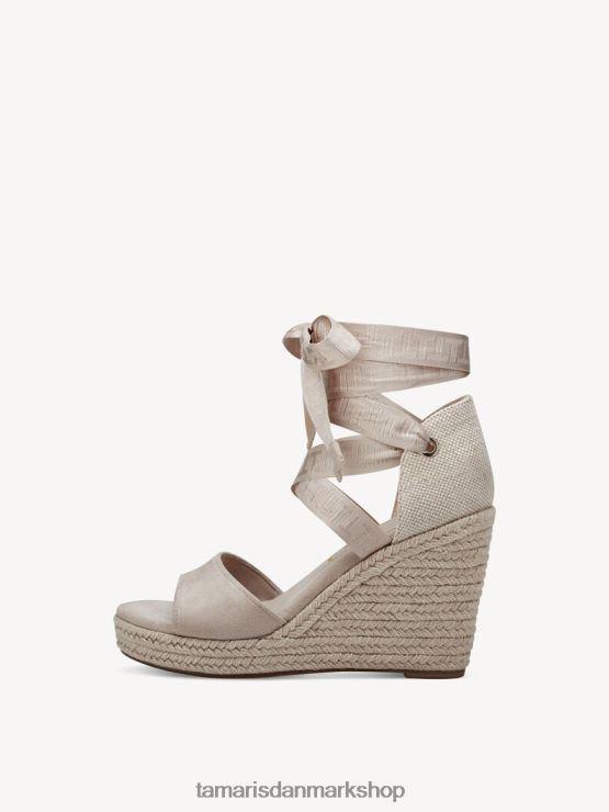 Tamaris Kvinder sandal med hæl - beige/nøgen XVXV8T1231 sko