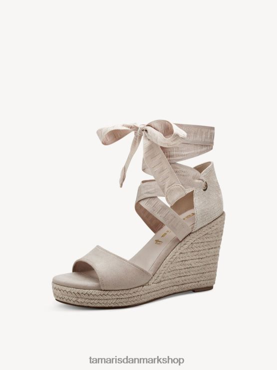 Tamaris Kvinder sandal med hæl - beige/nøgen XVXV8T1231 sko