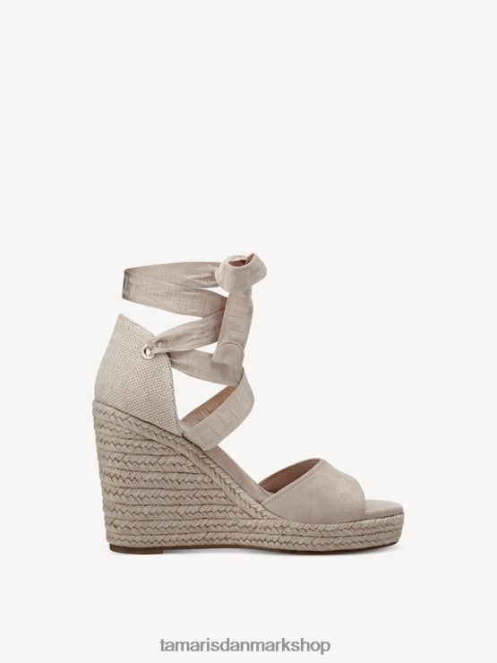 Tamaris Kvinder sandal med hæl - beige/nøgen XVXV8T1231 sko