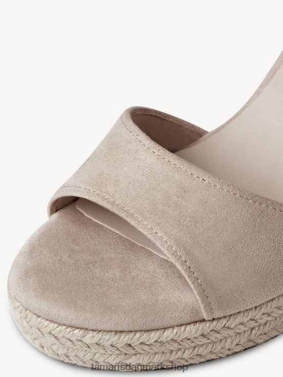 Tamaris Kvinder sandal med hæl - beige/nøgen XVXV8T1231 sko