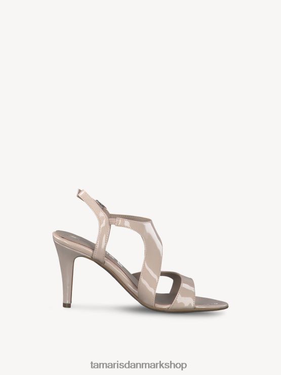 Tamaris Kvinder sandal med hæl - beige/nøgen patent XVXV8T2347 sko