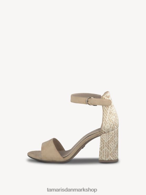 Tamaris Kvinder sandal med hæl - beige/naturkam XVXV8T1464 sko