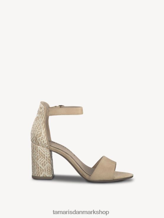 Tamaris Kvinder sandal med hæl - beige/naturkam XVXV8T1464 sko