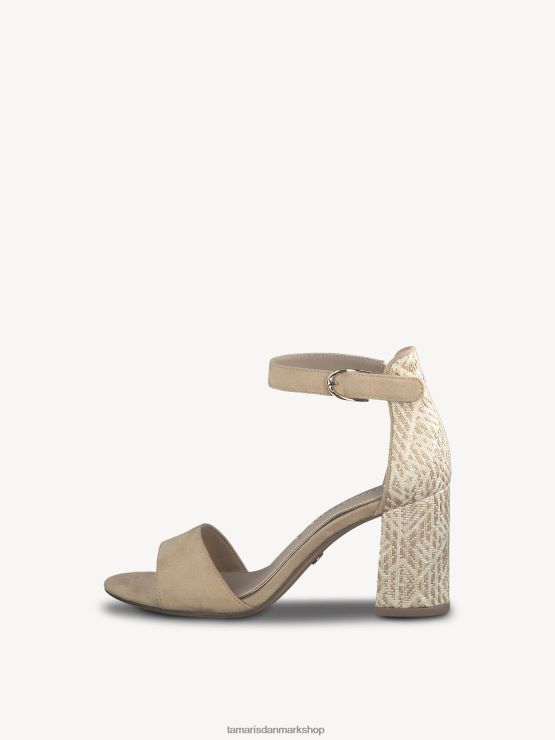 Tamaris Kvinder sandal med hæl - beige/naturkam XVXV8T1464 sko