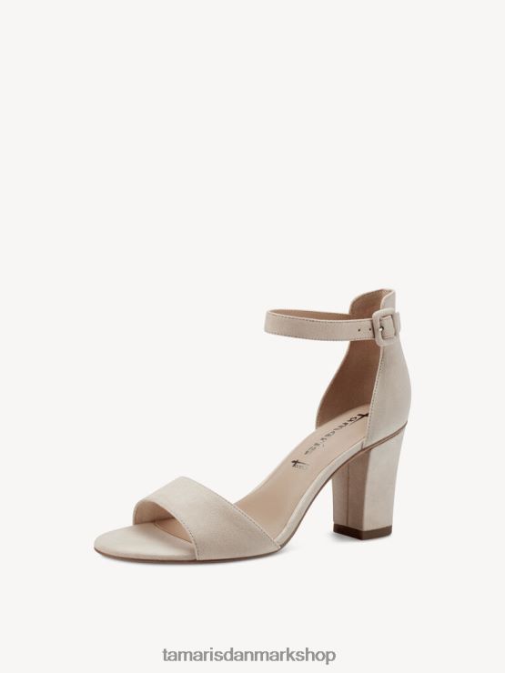 Tamaris Kvinder sandal med hæl - beige/nude ruskind XVXV8T1924 sko
