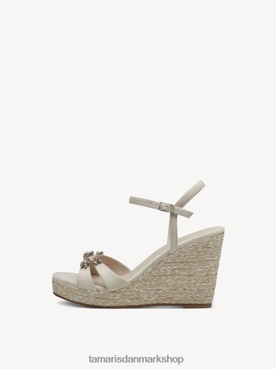 Tamaris Kvinder sandal med hæl - beige/skal XVXV8T676 sko