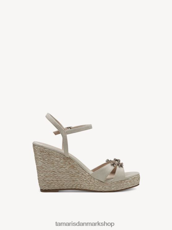 Tamaris Kvinder sandal med hæl - beige/skal XVXV8T676 sko