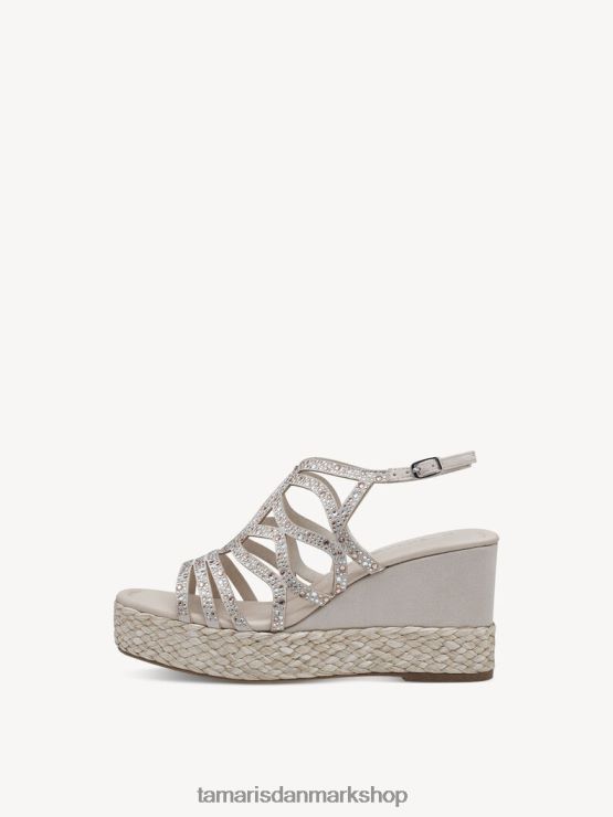 Tamaris Kvinder sandal med hæl - beige/skal XVXV8T717 sko