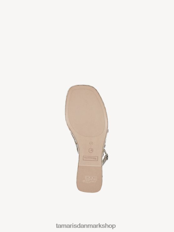 Tamaris Kvinder sandal med hæl - beige/skal XVXV8T717 sko