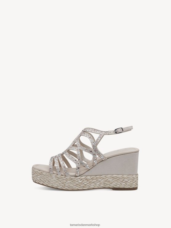 Tamaris Kvinder sandal med hæl - beige/skal XVXV8T717 sko