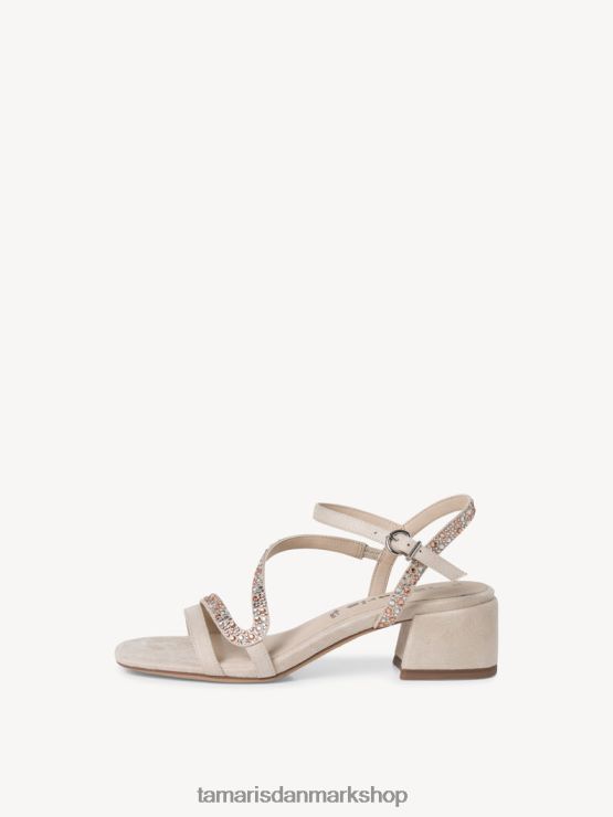 Tamaris Kvinder sandal med hæl - beige/skal XVXV8T975 sko