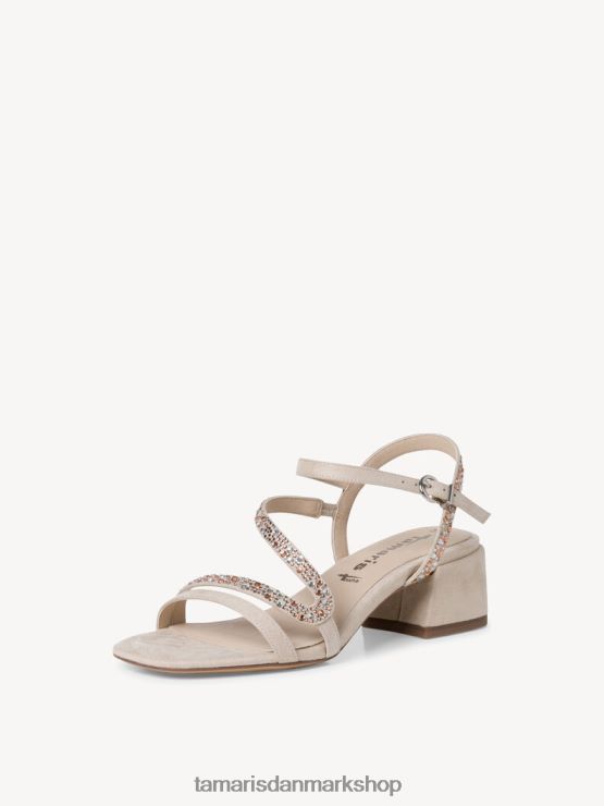 Tamaris Kvinder sandal med hæl - beige/skal XVXV8T975 sko
