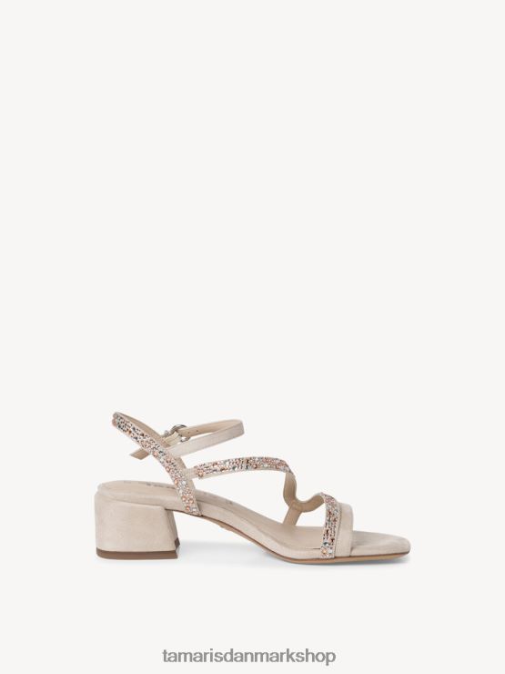 Tamaris Kvinder sandal med hæl - beige/skal XVXV8T975 sko