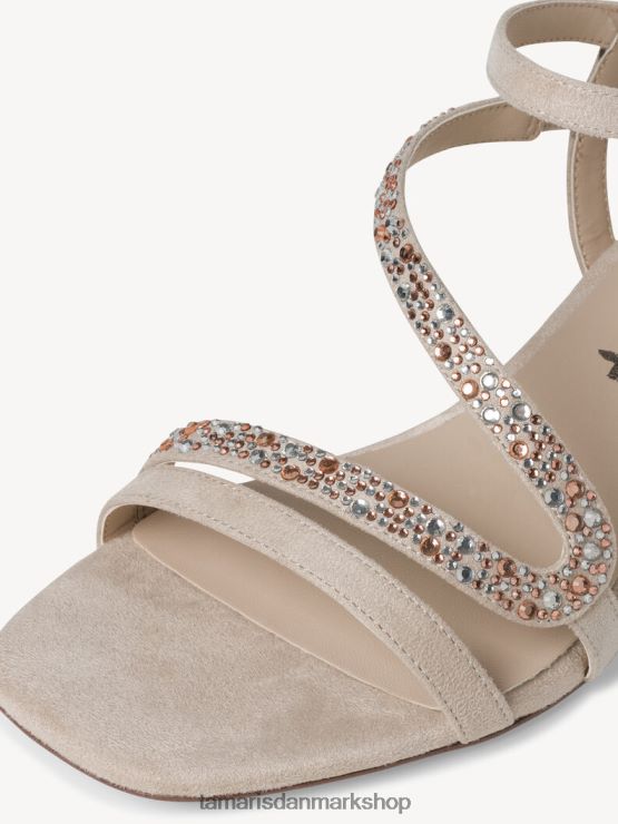 Tamaris Kvinder sandal med hæl - beige/skal XVXV8T975 sko