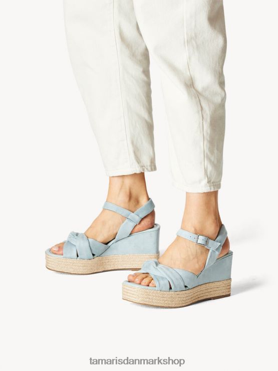 Tamaris Kvinder sandal med hæl - blå/himmel XVXV8T1083 sko