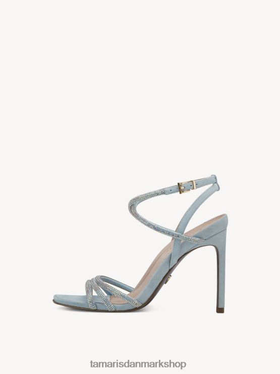 Tamaris Kvinder sandal med hæl - blå/ltblå krystal XVXV8T1047 sko