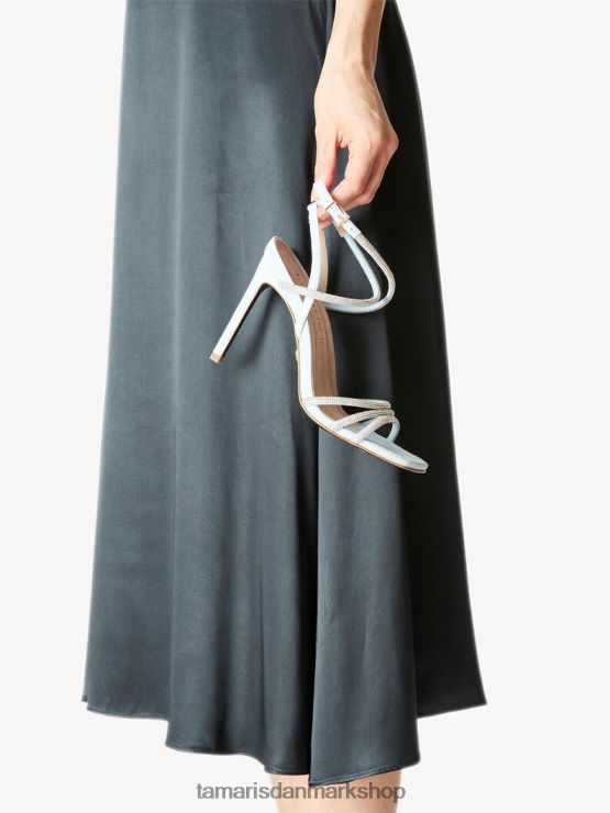 Tamaris Kvinder sandal med hæl - blå/ltblå krystal XVXV8T1047 sko
