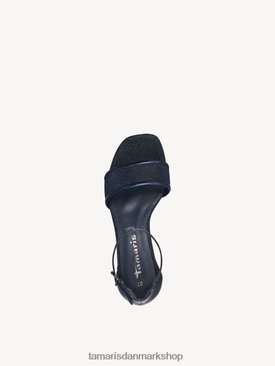 Tamaris Kvinder sandal med hæl - blå/marineblå glam XVXV8T399 sko